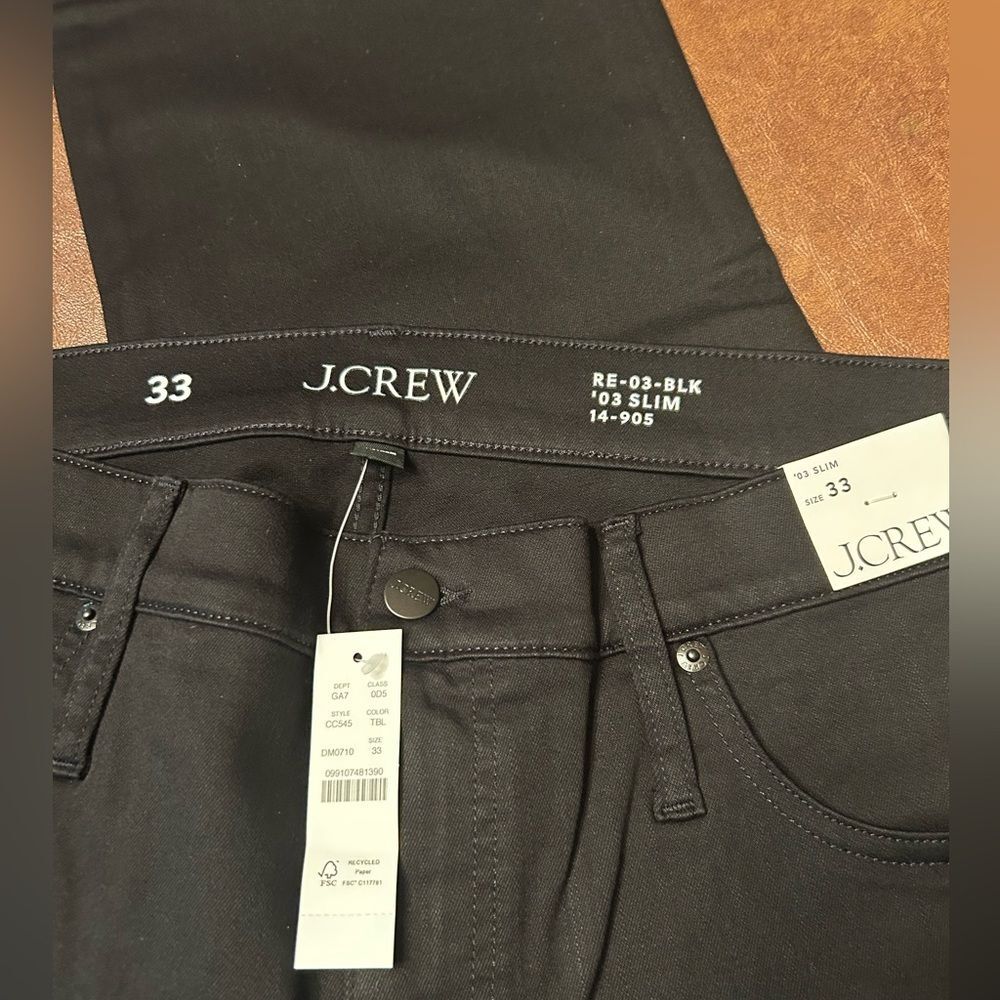 J. Crew Women’s 03’ Slim Jean in Black Size 33 NWT #CC545 - Picture 7 of 9